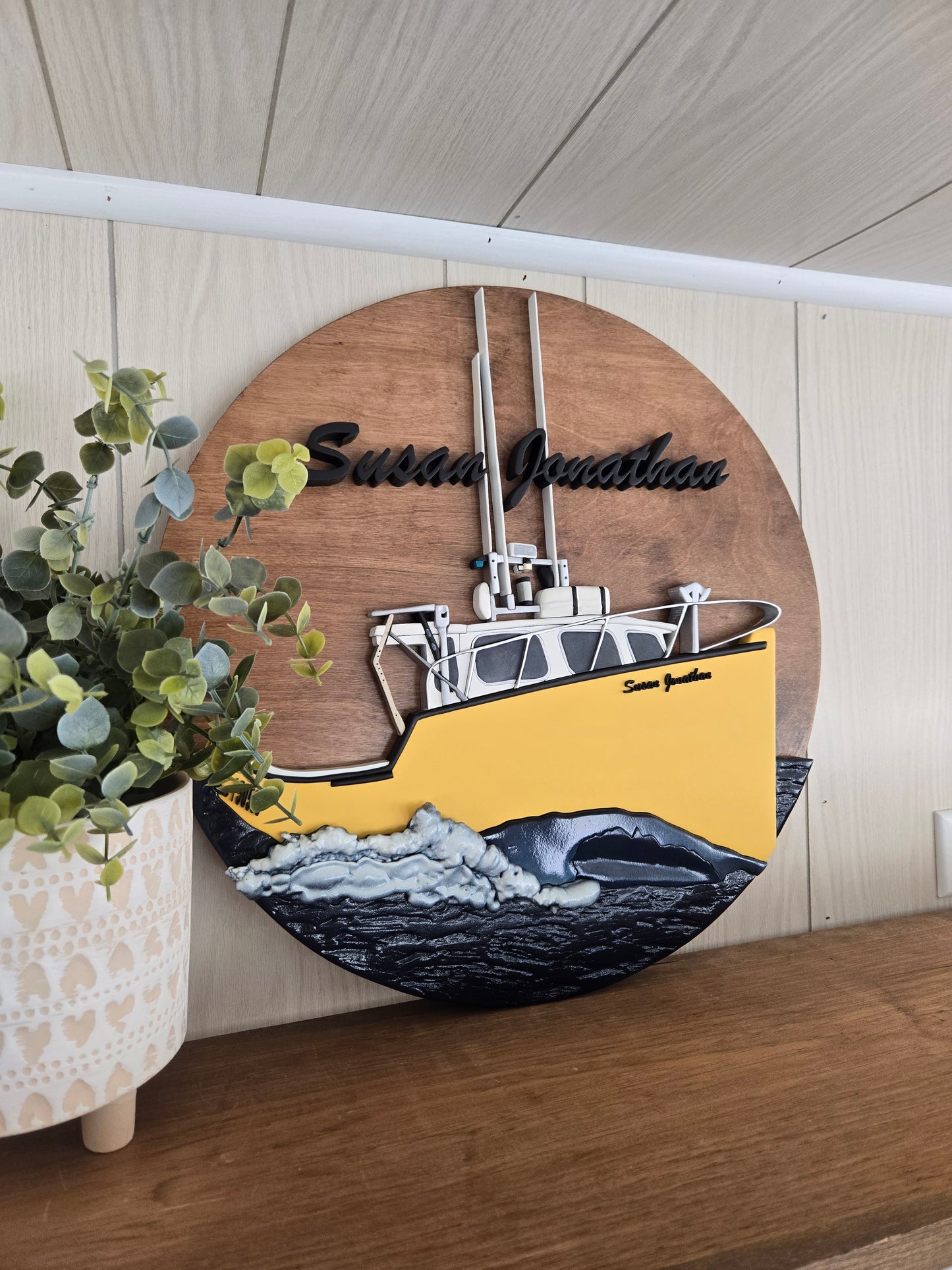 Custom Boat Round for Dad - 50% DEPOSIT