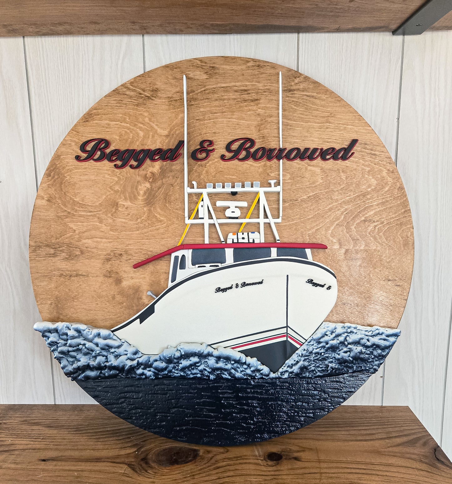 Custom Boat Round for Dad - 50% DEPOSIT