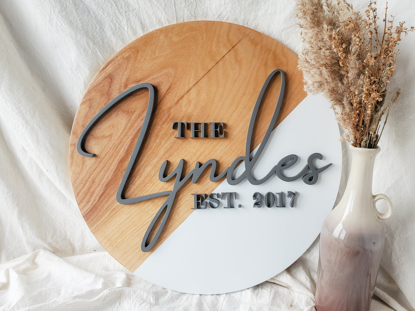 Surname Colour Block Round