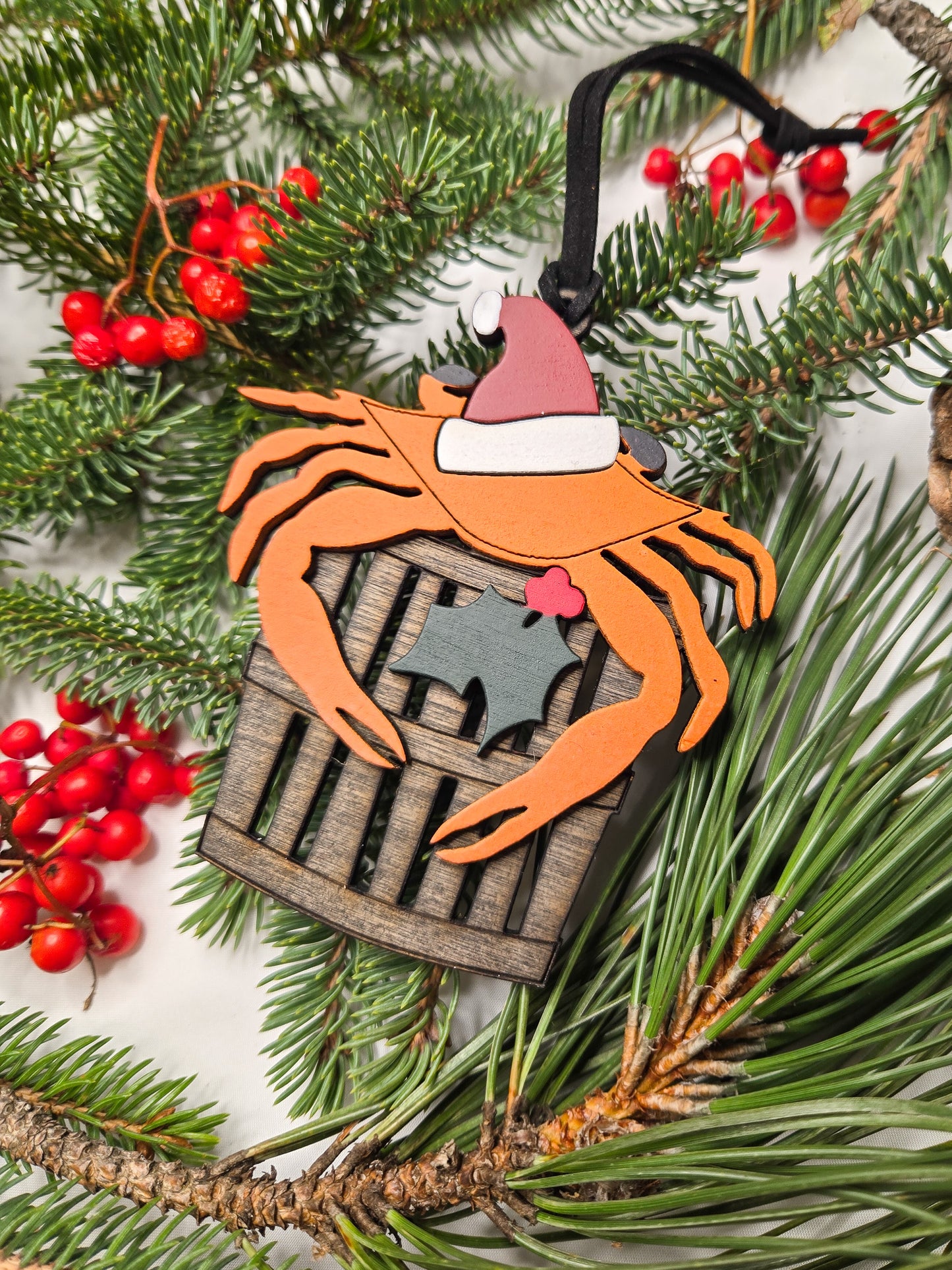 Christmas Crab Ornament