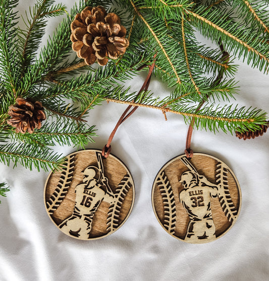 Personalized Softball Ornament