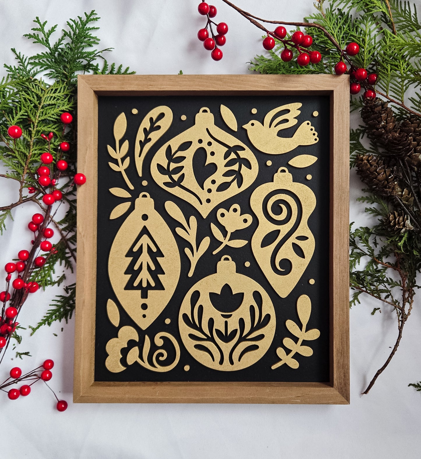 Scandinavian Style Ornaments and Cardinal Sign