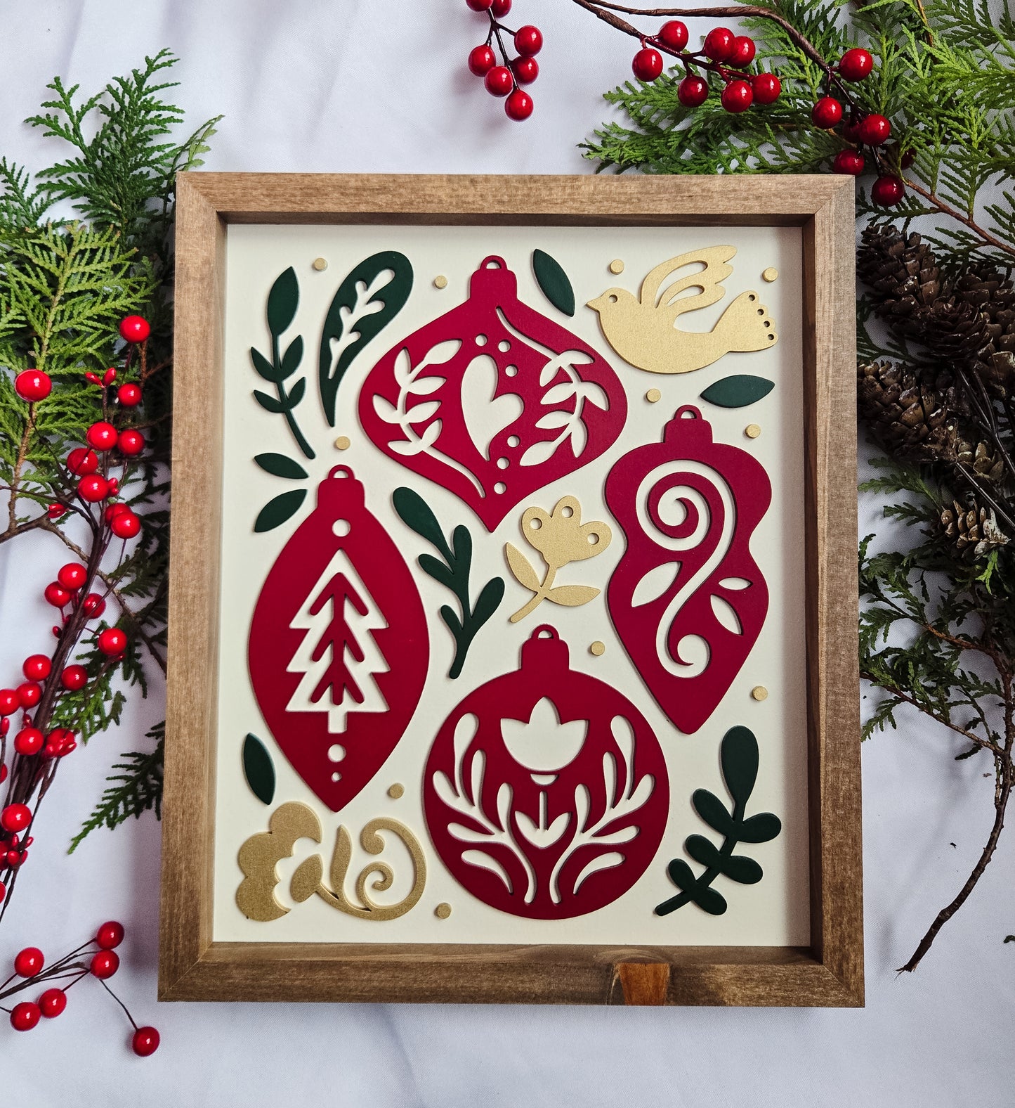 Scandinavian Style Ornaments and Cardinal Sign