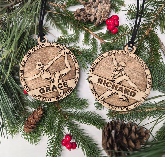 Personalized Figure Skating Ornament