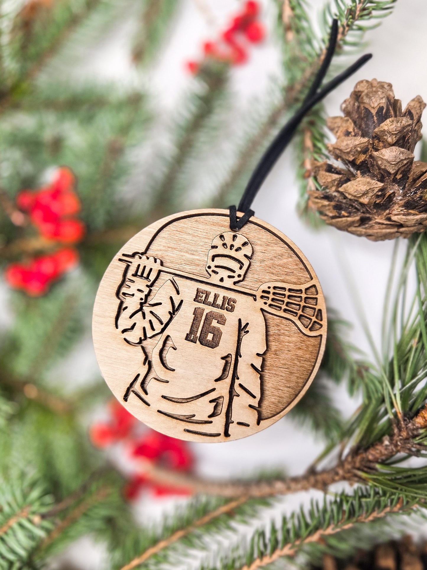 Personalized Lacrosse Ornament